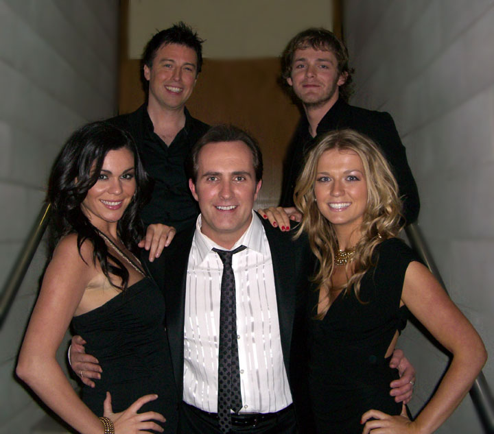 Marc with Eurosong Backing vocalists